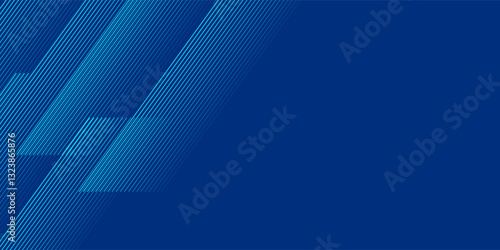 Wallpaper Mural Modern abstract blue background with glowing geometric lines. Blue gradient hexagon shape design. Futuristic technology concept. Torontodigital.ca