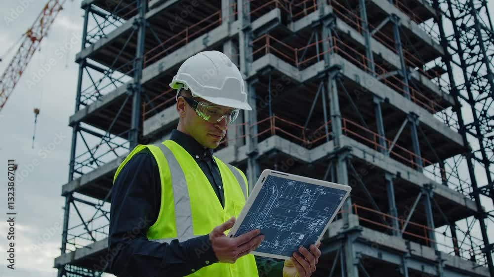 The Engineer with Blueprint Tablet