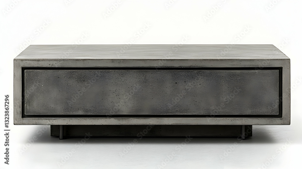 Gray concrete coffee table with drawer Gray concrete coffee table with drawer