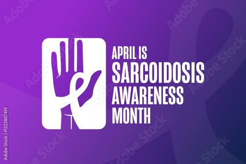 Obraz na płótnie April is Sarcoidosis Awareness Month. Template for background, banner, card, poster with text. Vector EPS10 illustration. w salonie