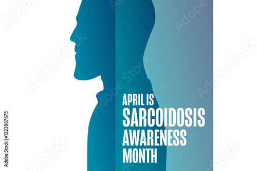 Obraz na płótnie April is Sarcoidosis Awareness Month. Template for background, banner, card, poster with text. Vector EPS10 illustration. w salonie