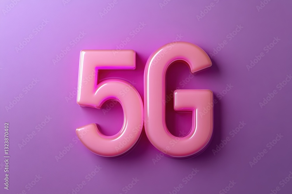 5G Connectivity: A vibrant, digitally rendered image of the 5G Connectivity: A vibrant, digitally rendered image of the