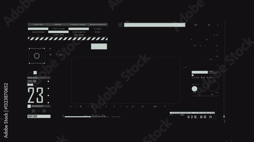 Digital HUD tactical UI display