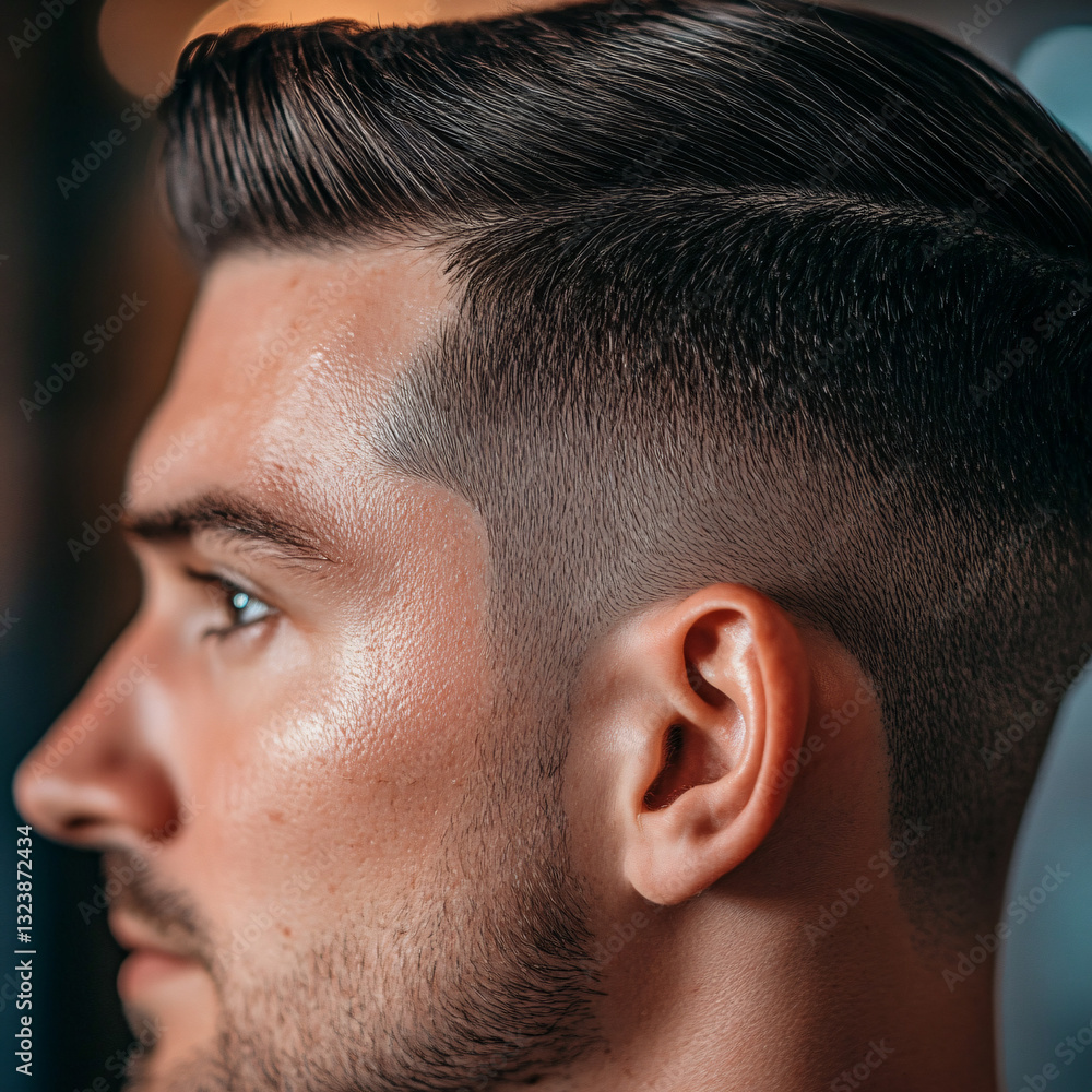 Obraz premium close up barber of a young man