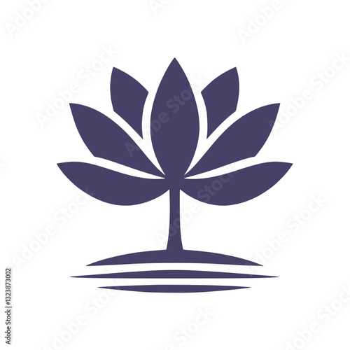 Lotus flower icon representing purity beauty and spiritual growth