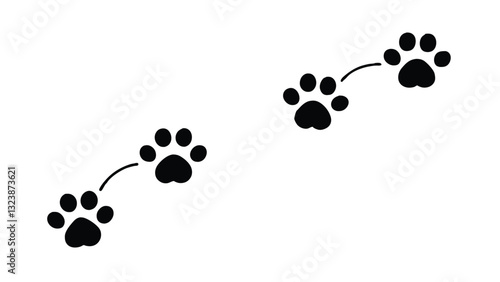 Paw Prints, Heart Shaped, Animal Tracks, Love, Pet, Steps, Walk, Path, Journey, Design