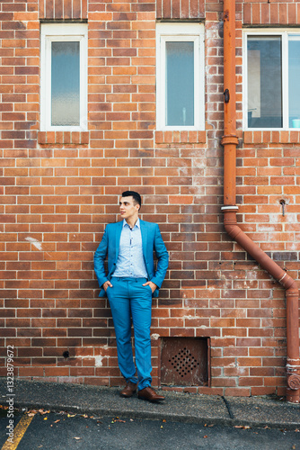 Wallpaper Mural young man in blue suit Torontodigital.ca