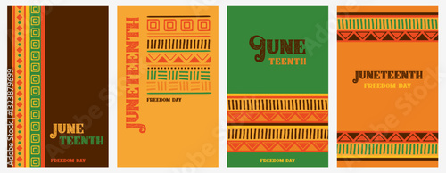 Black History Month and Juneteenth background, banner, poster and template design. A celebration of American history, African American Independence Day design. Poster, banner, card template