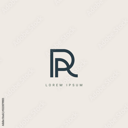 PA or PR Alphabet letters Initials Monogram logo AP, P and R. PR Letter Logo Design