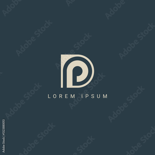 PD Alphabet letters Initials Monogram logo DP, P and D