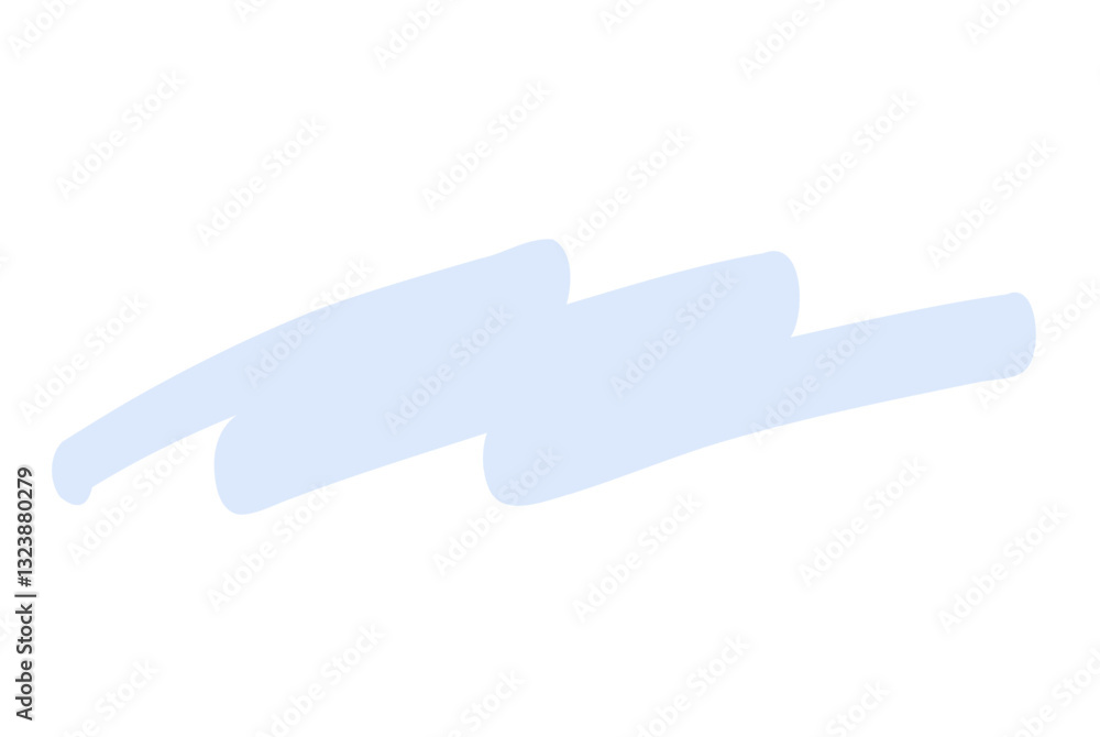 Obraz premium マーカーペンで描いたようなアンダーライン：水色