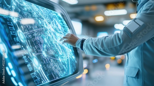 Scientist Investigates Advanced Graphical Data Interface