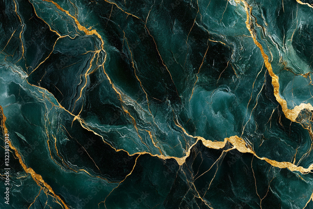 Photo Emerald green dark marble pattern with gold veins close-up. Background texture for backgrounds or overlays Photo Emerald green dark marble pattern with gold veins close-up. Background texture for backgrounds or overlays