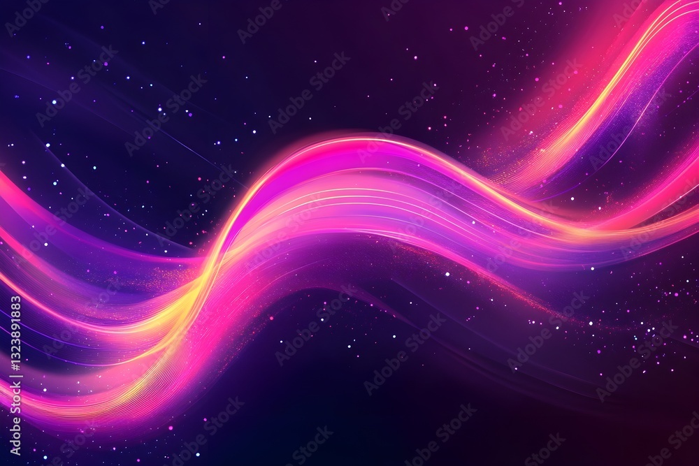 Black background with glowing neon lines forming abstract shapes, futuristic and dynamic. Black background with glowing neon lines forming abstract shapes, futuristic and dynamic.