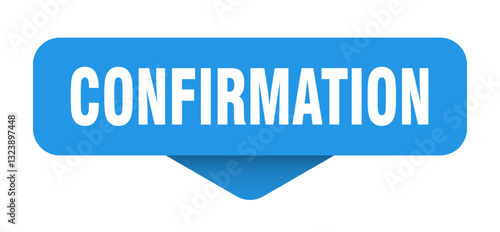 confirmation sticker. confirmation sign on transparent background