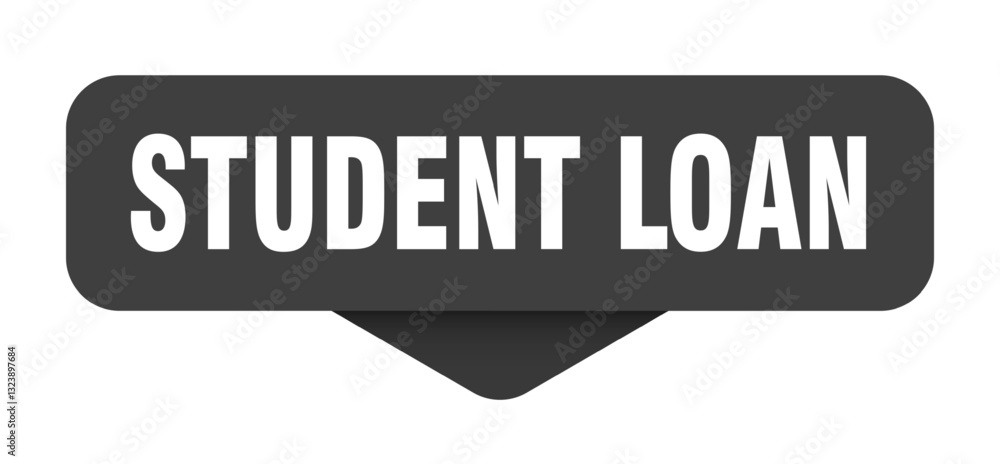 Fototapeta premium student loan sticker. student loan sign on transparent background