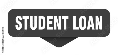 student loan sticker. student loan sign on transparent background