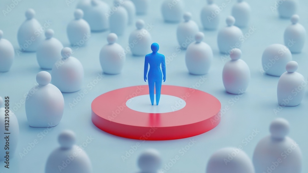 Obraz premium Target Audience Segmentation Marketing Strategy Concept for Buyers Recruitment and Client Engagement