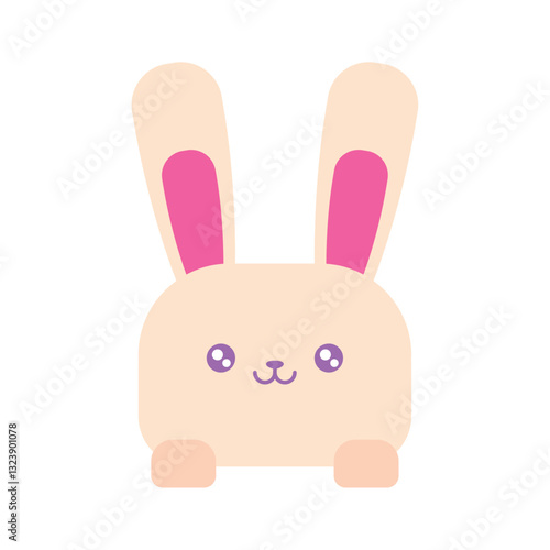 Vector image of a rabbit icon on a white background