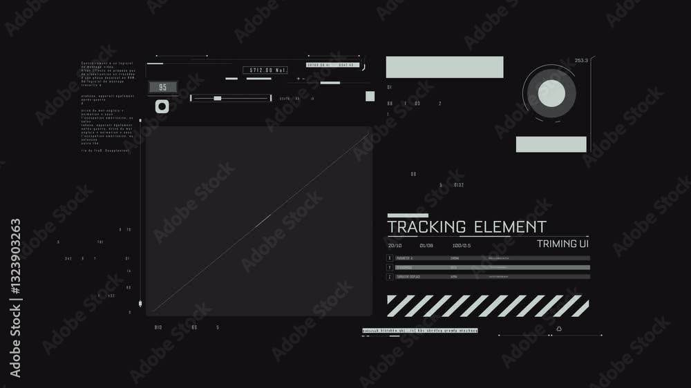 UI interface tracking display in 4k