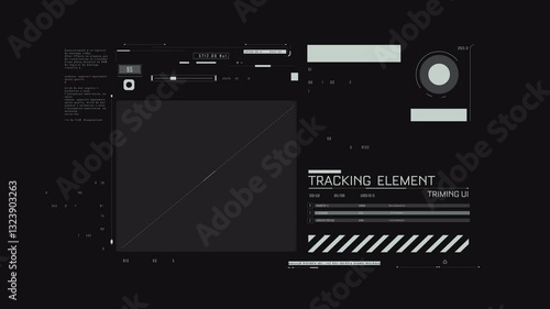 UI interface tracking display in 4k 