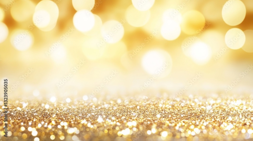 Shimmering golden background with soft bokeh lights, creating a festive and luxurious atmosphere Shimmering golden background with soft bokeh lights, creating a festive and luxurious atmosphere