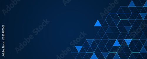 Abstract hexagon background with triangle shape