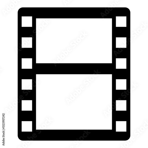 Cinema film strip icon isolated on white background