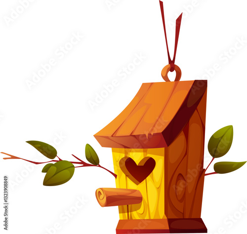 Birdhouse with Leaves