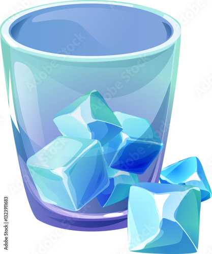 Ice Cube in Glass