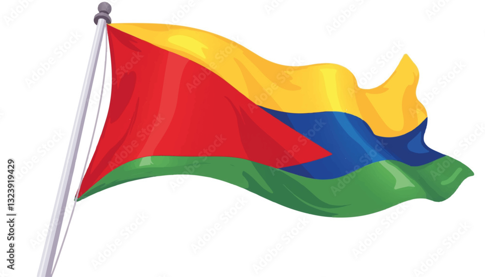 Fototapeta premium Mauritian flag waving in the wind