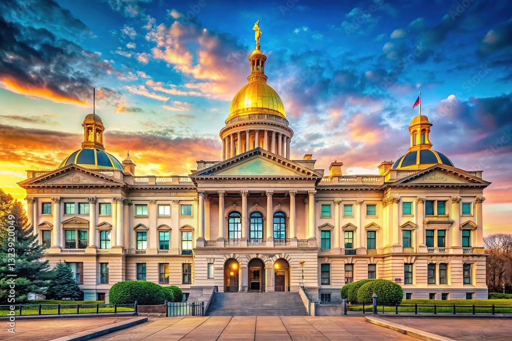 Obraz premium New Jersey Capital City - Trenton Architectural Beauty