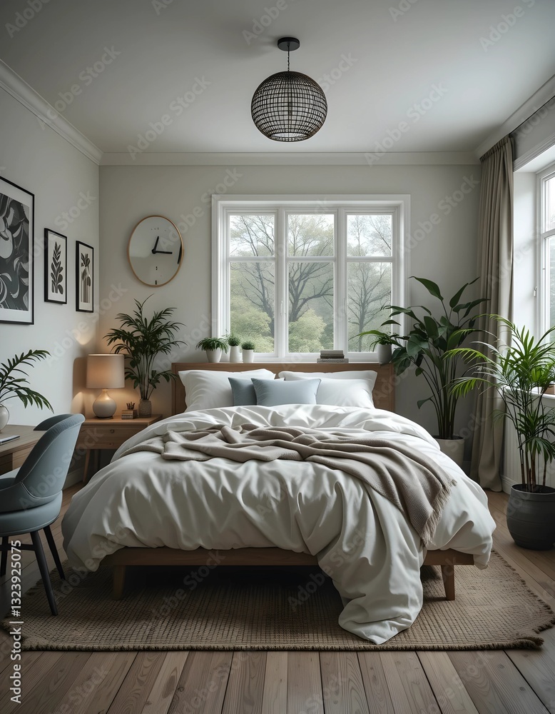 Fototapeta premium interior apartment comfortable bedroom