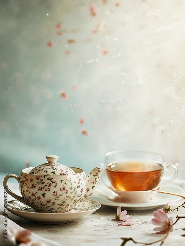 Fototapeta premium International Tea Day, copy space 