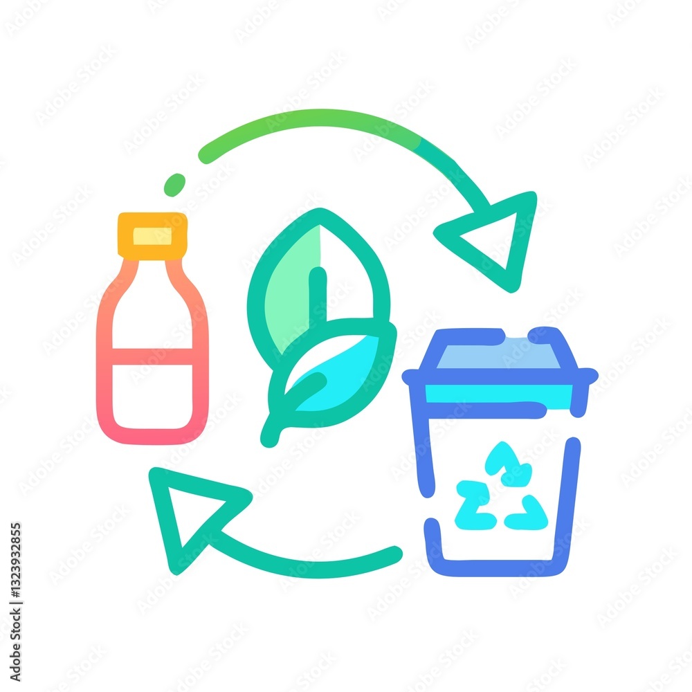 Obraz premium Icons- Renewable Energy