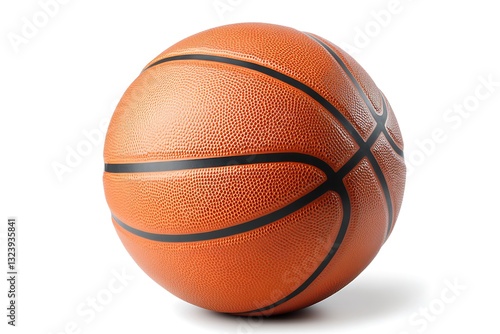 Wallpaper Mural An orange basketball sits on a white surface perfectly still Torontodigital.ca