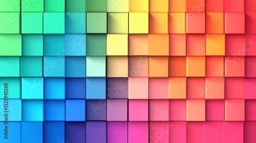 Colorful cubes creating a vibrant abstract background design