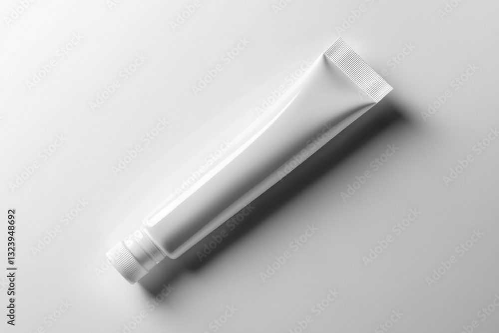 Anti-fatigue eye gel tube, isolated on white background, top view, high contrast, product photography, e-commerce showcase Anti-fatigue eye gel tube, isolated on white background, top view, high contrast, product photography, e-commerce showcase
