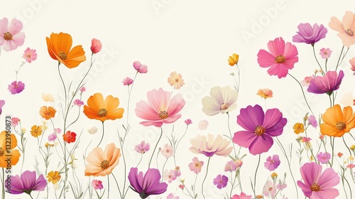 Wallpaper Mural Beautiful Floral Pattern for Spring Torontodigital.ca