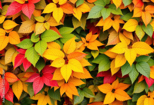 Fondo de fotograma completo con hojas de otoño multicolores y coloridas
