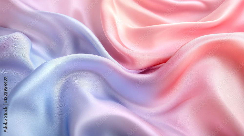 Obraz premium Silky ombr fabric folds create an elegant display of soft colors and textures in a gentle cascade