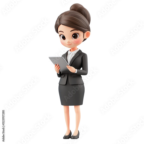 Obraz na płótnie Professional businesswoman using a tablet w salonie