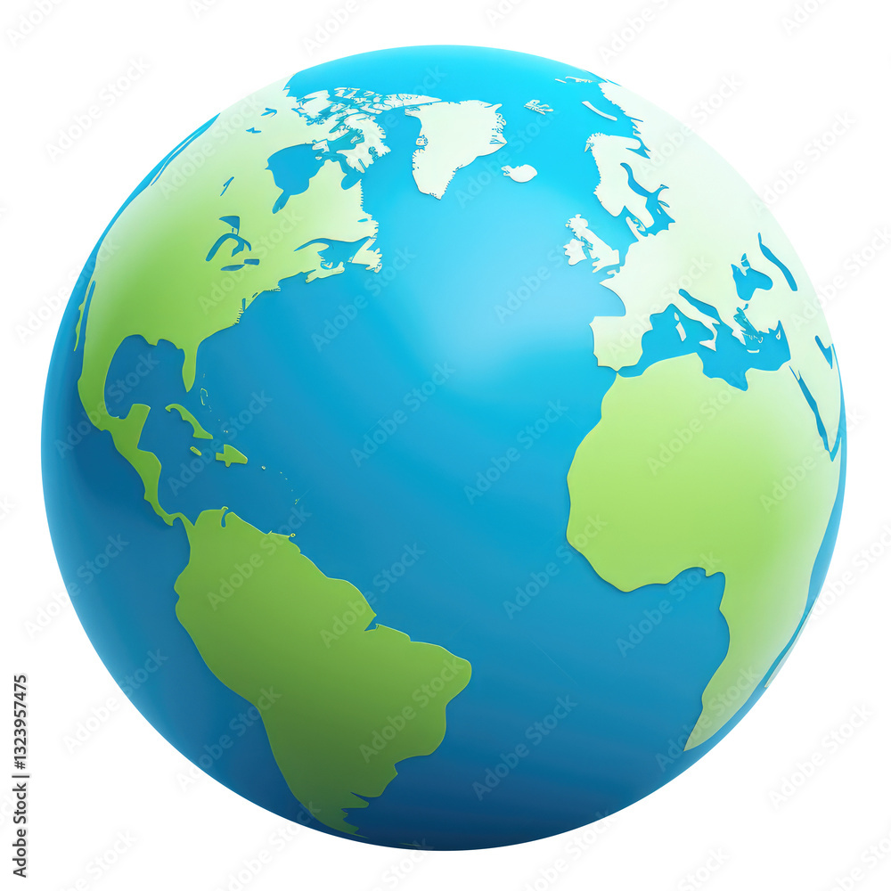 3D globe earth icon
