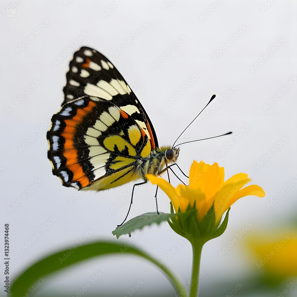 Fototapeta premium butterfly on flower
