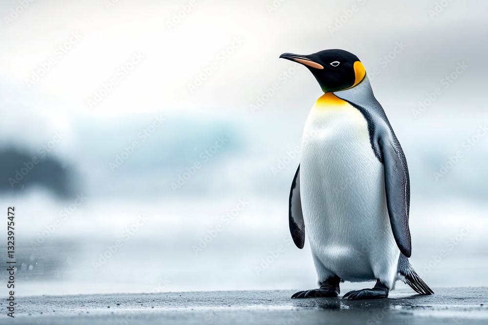 Fototapeta premium World Penguin Day, copy space