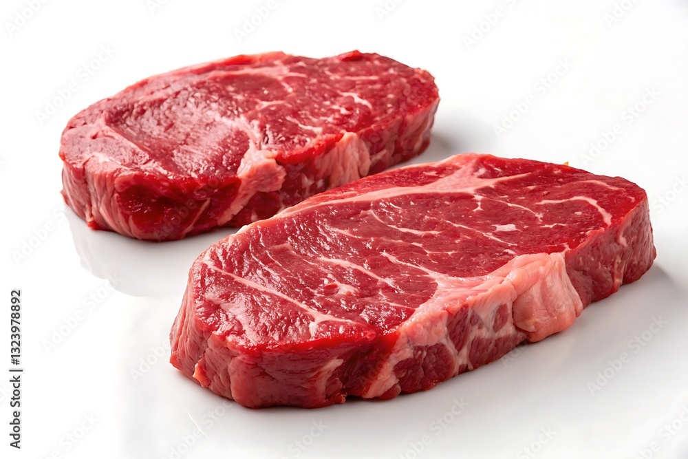 Two raw ribeye steaks ready for grilling red beef meat food Two raw ribeye steaks ready for grilling red beef meat food