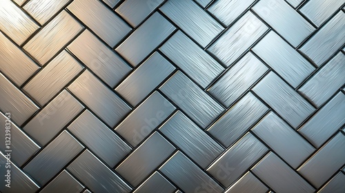 High Tech Silver Metal Background with Brushed Texture for Modern Design and Technology, Ideal for Web Development and Digital Products