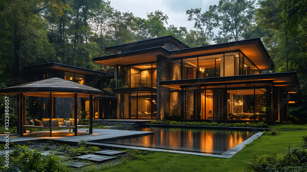 Modern home nestled in a forest (2) Modern home nestled in a forest (2)