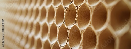 Honeycomb Pattern of Recycled Cardboard