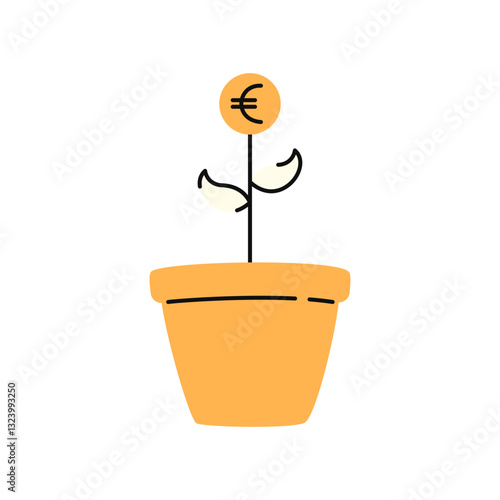 Business Financial Investing Doodle Illustration